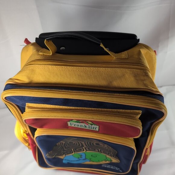 Franklin The Turtle 1986 Embroidered Backpack Roller Bag Suitcase Multicolor - Picture 11 of 16